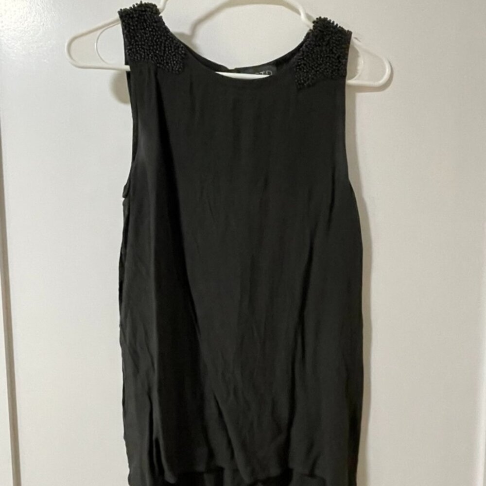 ASTR Silk Dark Green Open Back Top